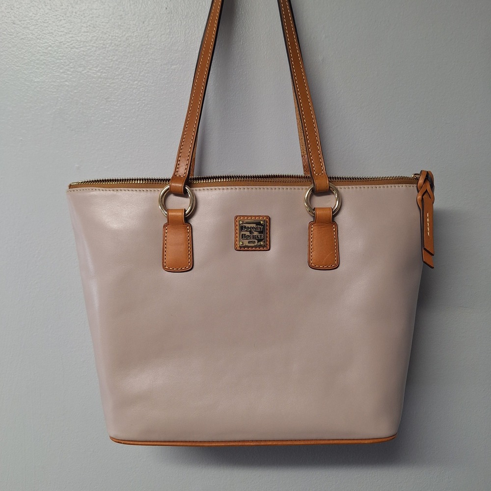 Dooney & Bourke Wexford Leather Small Wren Zip Tote 10" H‎ x 5.5" W x 14.5" L